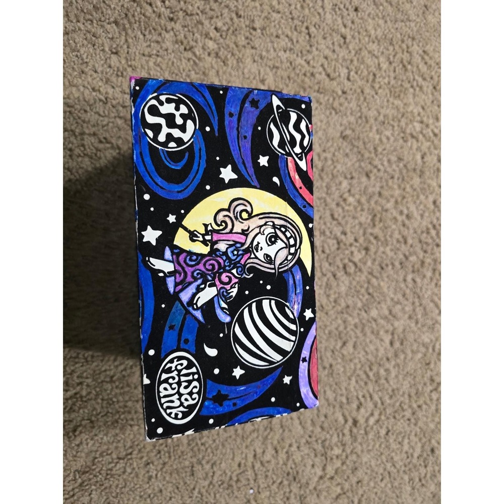 Vintage Lisa Frank Zorbit Space Girl Cardboard Trinket Box Celestial Y2K Decor - Picture 6 of 9